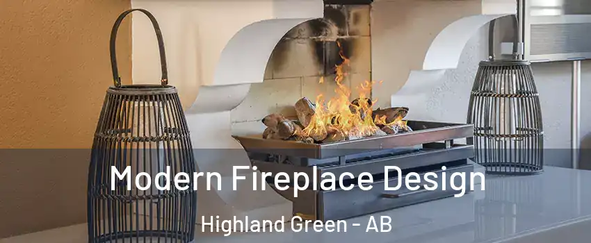 Modern Fireplace Design Highland Green - AB